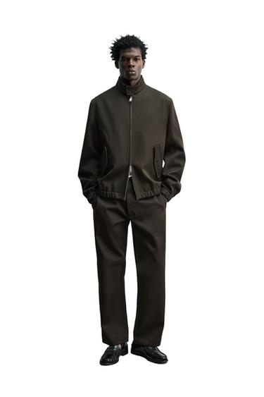 Zara Брюки из рельефной шерсти и хлопка