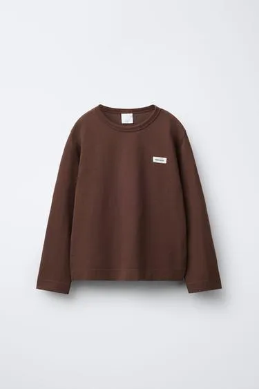 Футболка однотонная с эмблемой BENSIMON X ZARA