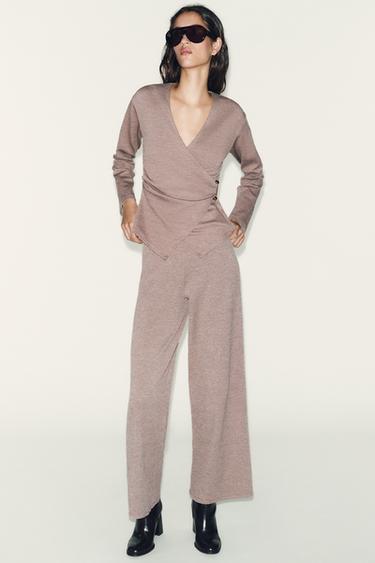 Zara Топ с брошью сбоку