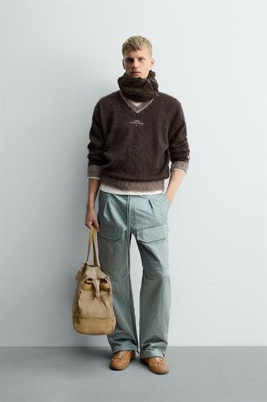 Zara Свитер с контрастной текстурой X SR_A