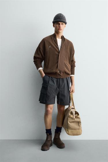 Zara Кардиган с полосками из выцветшего трикотажа X SR_A