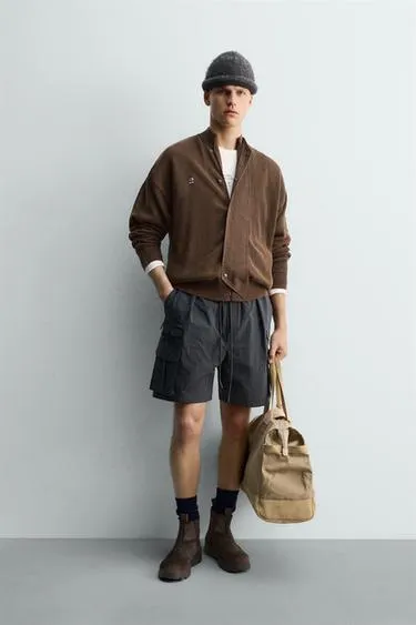 Кардиган с полосками из выцветшего трикотажа X SR_A- Заказать в России