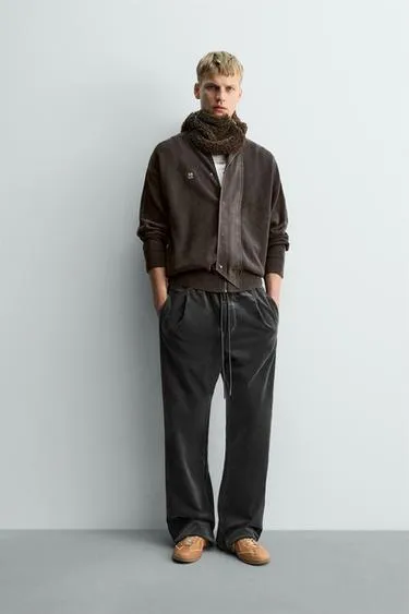 Кардиган из вязаного хлопка с полосками X SR_A