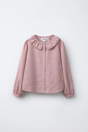 Рубашка в клетку с двойным воротником PETER PAN от BENSIMON ® X ZARA