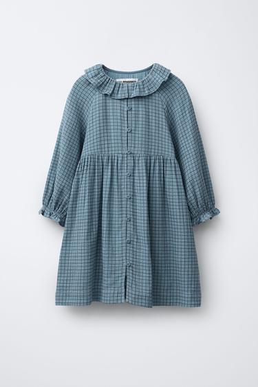 Zara Фактурное платье в клетку BENSIMON ® X ZARA
