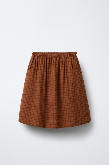 Zara Юбка миди в клетку с бантами BENSIMON ® X ZARA