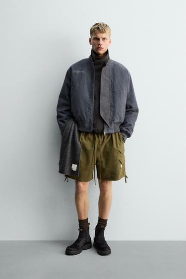 Zara Куртка-бомбер с текстурой X SR_A