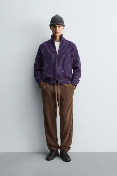 Вязанные брюки с боковой полосой X SR_A- Заказать в России