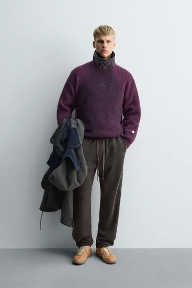 Вязанные брюки с боковой отделкой X SR_A