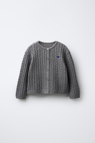 Zara Вязаный кардиган с вышивкой из шерсти