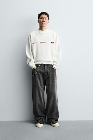 Zara Толстовка с надписями купить с доставкой.