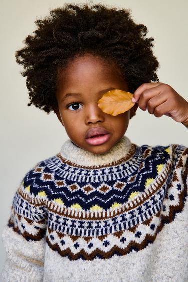 Zara Джемпер вязаный жаккард купить с доставкой.