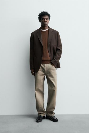 Zara Блейзер из 100% шерстяной фланели