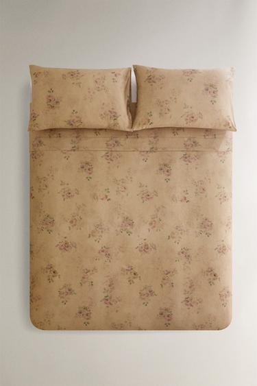 Zara Покрывало из сатина с цветочным принтом купить с доставкой.