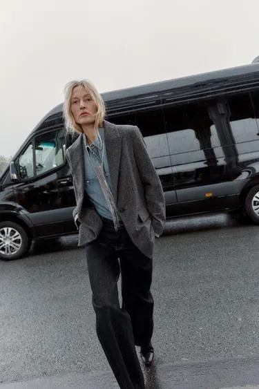 Блейзер в ёлочку с шерстью- Заказать в России