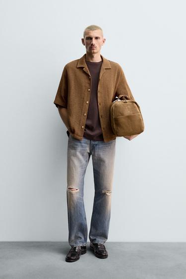 Zara Рубашка с текстурой