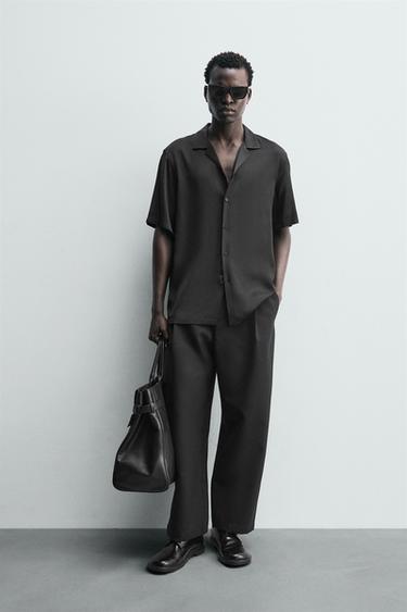 Zara Рубашка REGULAR FIT из атласной ткани