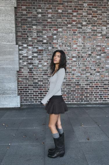 Zara Футболка с эффектом двойной драпировки