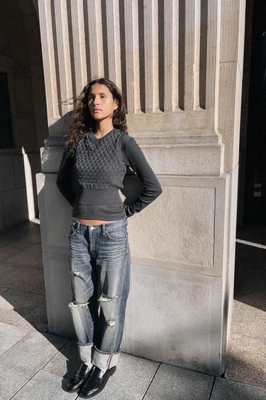 Zara Комбинированный жилет