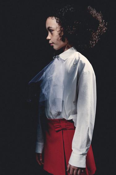 Zara Юбка-шорты с бантом