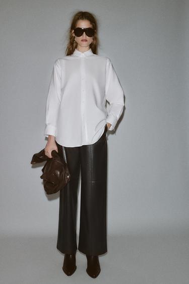 Zara Рубашка оксфорд оверсайз купить с доставкой.