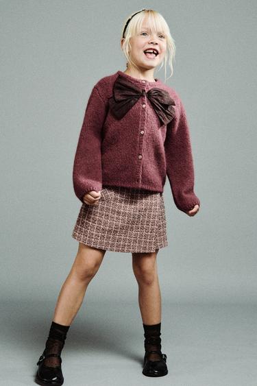 Zara Кардиган с атласным бантом