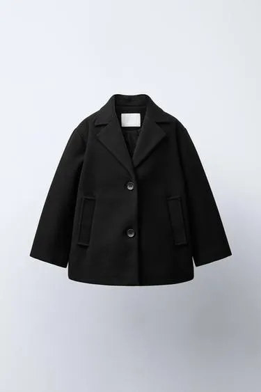 Пальто из шерстяной ткани