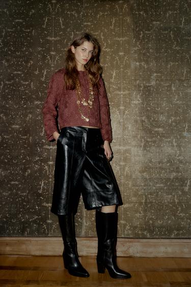 Zara Длинные шорты из искусственной кожи