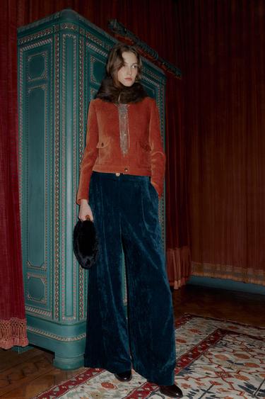 Zara Широкие брюки из вельвета