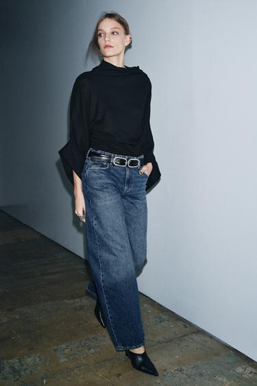 Zara Джинсы ZW COLLECTION BARREL со средней посадкой купить с доставкой.