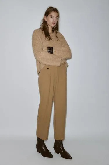 Прямые брюки с линиями вытачек- Заказать в России