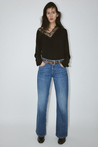 Zara Джемпер с кружевной отделкой купить с доставкой.