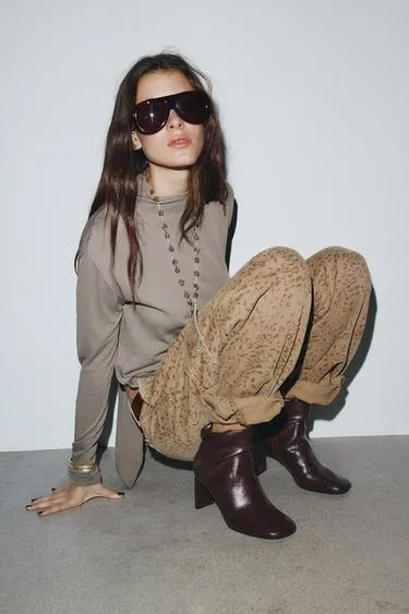 Ботильоны на каблуке с закругленными носками