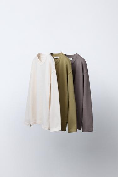 Zara Набор из трех однотонных футболок