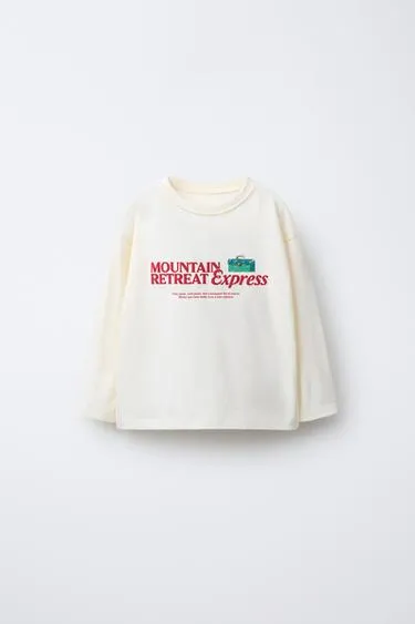 Лонгслив с рельефным принтом- Заказать в России