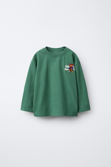 Zara Лонгслив с вышивкой «медведь»