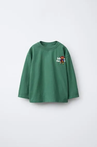 Лонгслив с вышивкой «медведь»