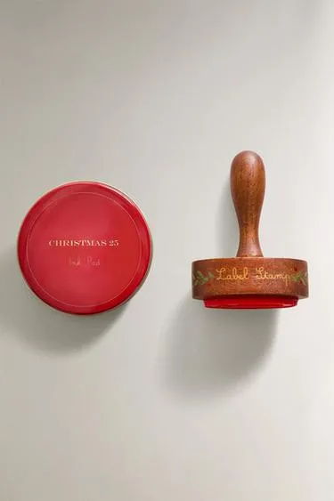 Набор рождественских печатей на ярлыках