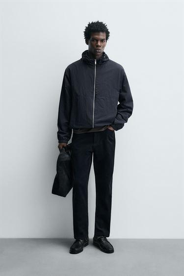 Zara Легкая техническая куртка с капюшоном