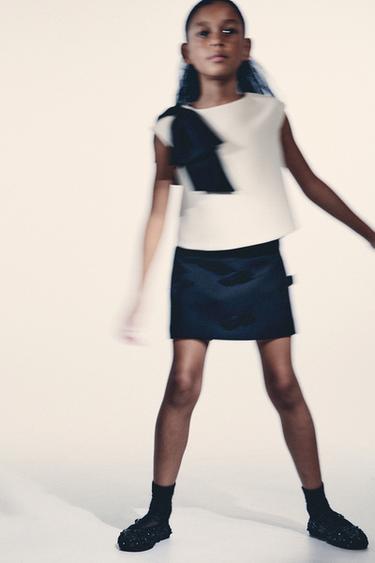 Zara Топ с контрастным бантом