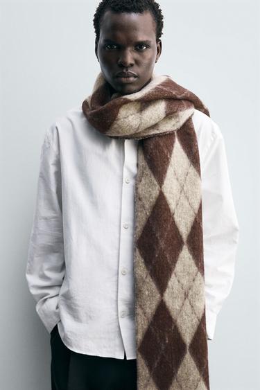 Zara Платок с жаккардовым узором DIAMOND