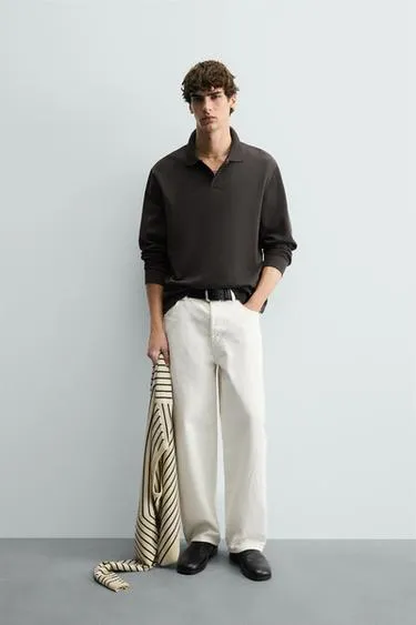 Поло рельефное с эффектом потертости- Заказать в России