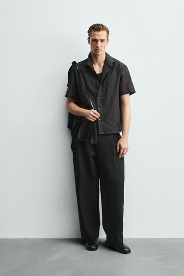 Zara Рубашка с цветочным жаккардовым узором