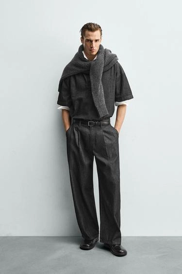 Легкие джинсы в плиссировке- Заказать в России