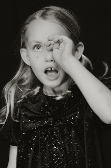 Zara Бархатное платье с бантом и блёстками купить с доставкой.