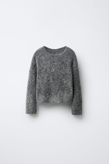 Zara Свитер из ворсистого трикотажа с блестками