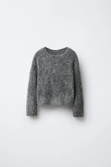 Свитер из ворсистого трикотажа с блестками