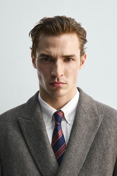 Zara Галстук в полоску из 100% шелка купить с доставкой.