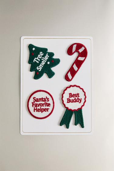 Zara Термотерапия рождественские нашивки (набор из 4 шт.)