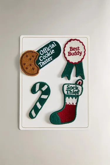 Термоклейкие патчи на рождество (набор из 4 штук)
